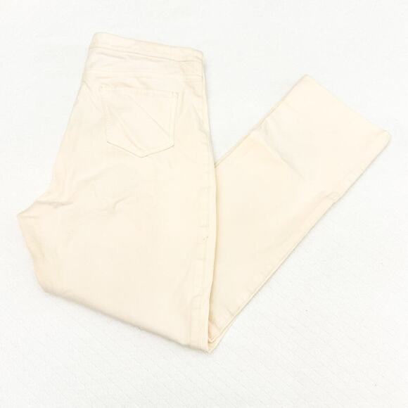 MM La Fleur Cream Straight Leg Denim Jeans Pull On Size 10 - Picture 9 of 9